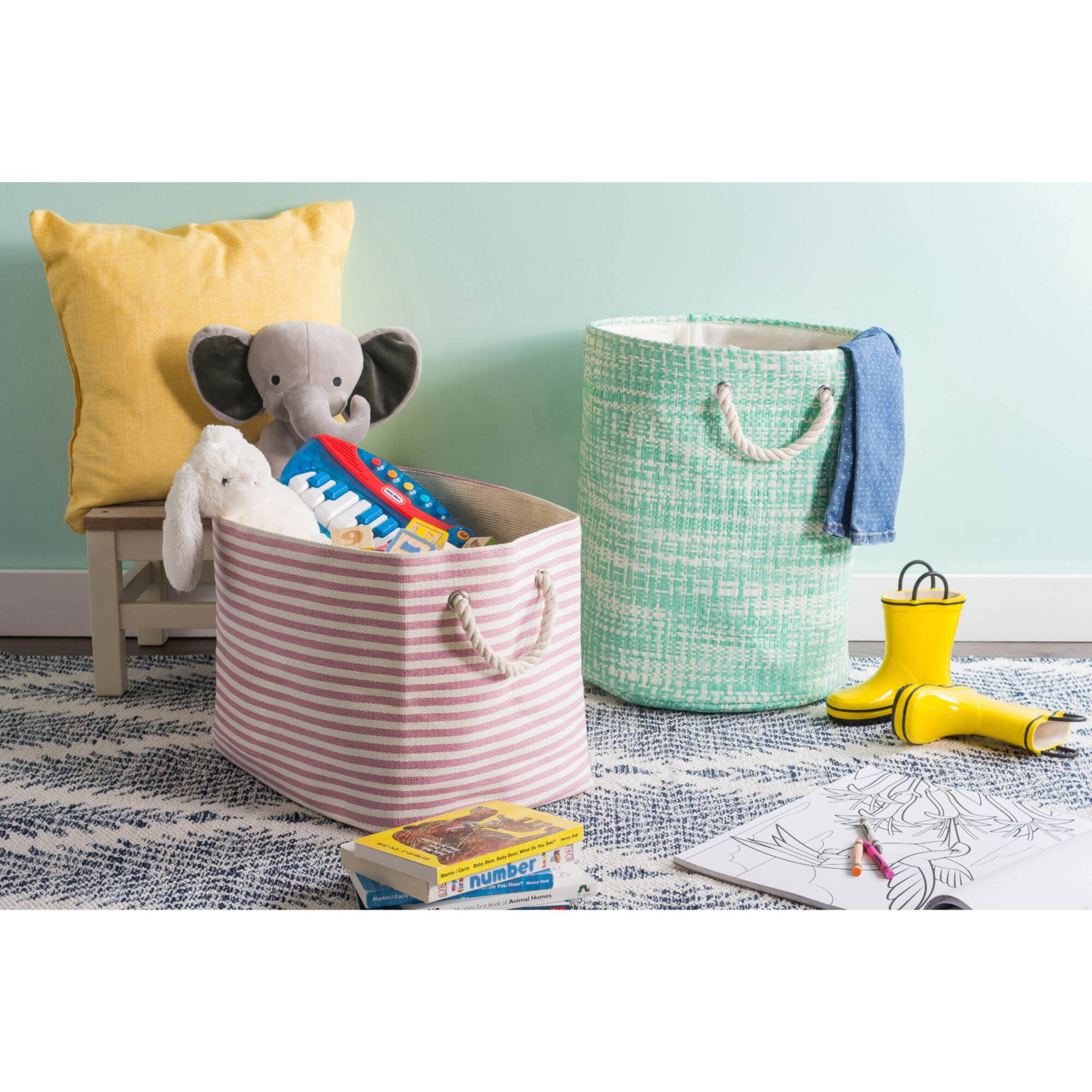 DII® Medium Tweed Round Paper Bin